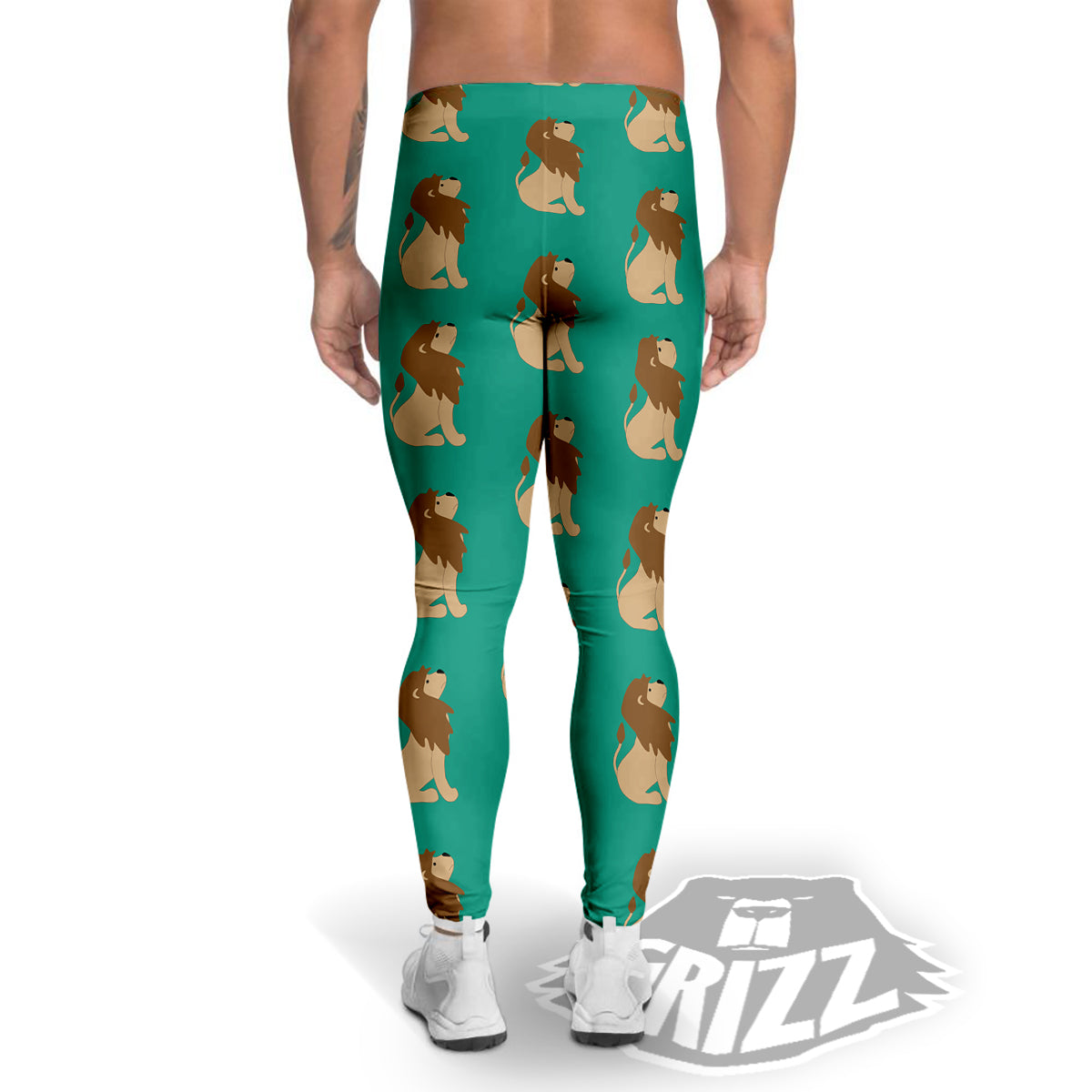 Baby Lion Print Pattern Men's Leggings-grizzshop