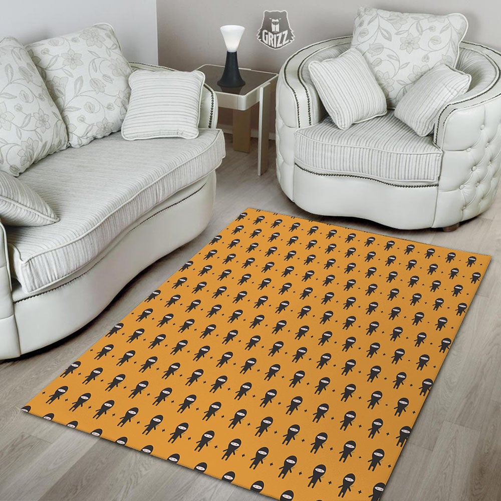 Baby Ninja Print Pattern Floor Mat-grizzshop