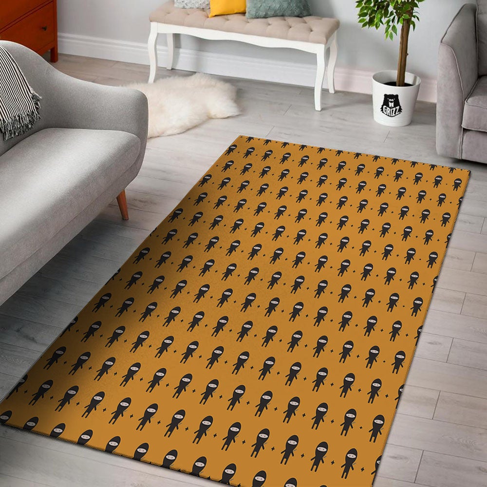 Baby Ninja Print Pattern Floor Mat-grizzshop