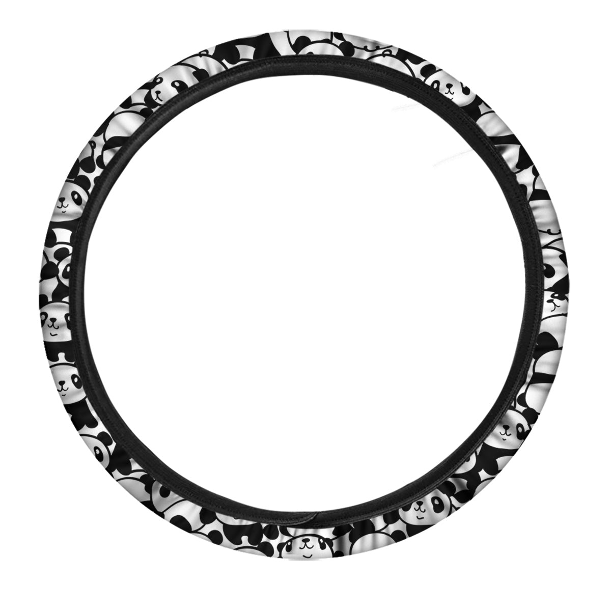 Baby Panda Cute Print Pattern Car Steering Wheel Cover-grizzshop
