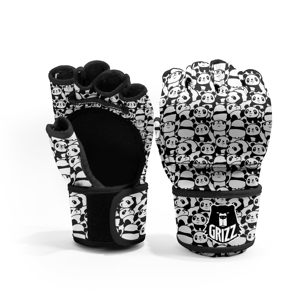Baby Panda Cute Print Pattern MMA Gloves-grizzshop