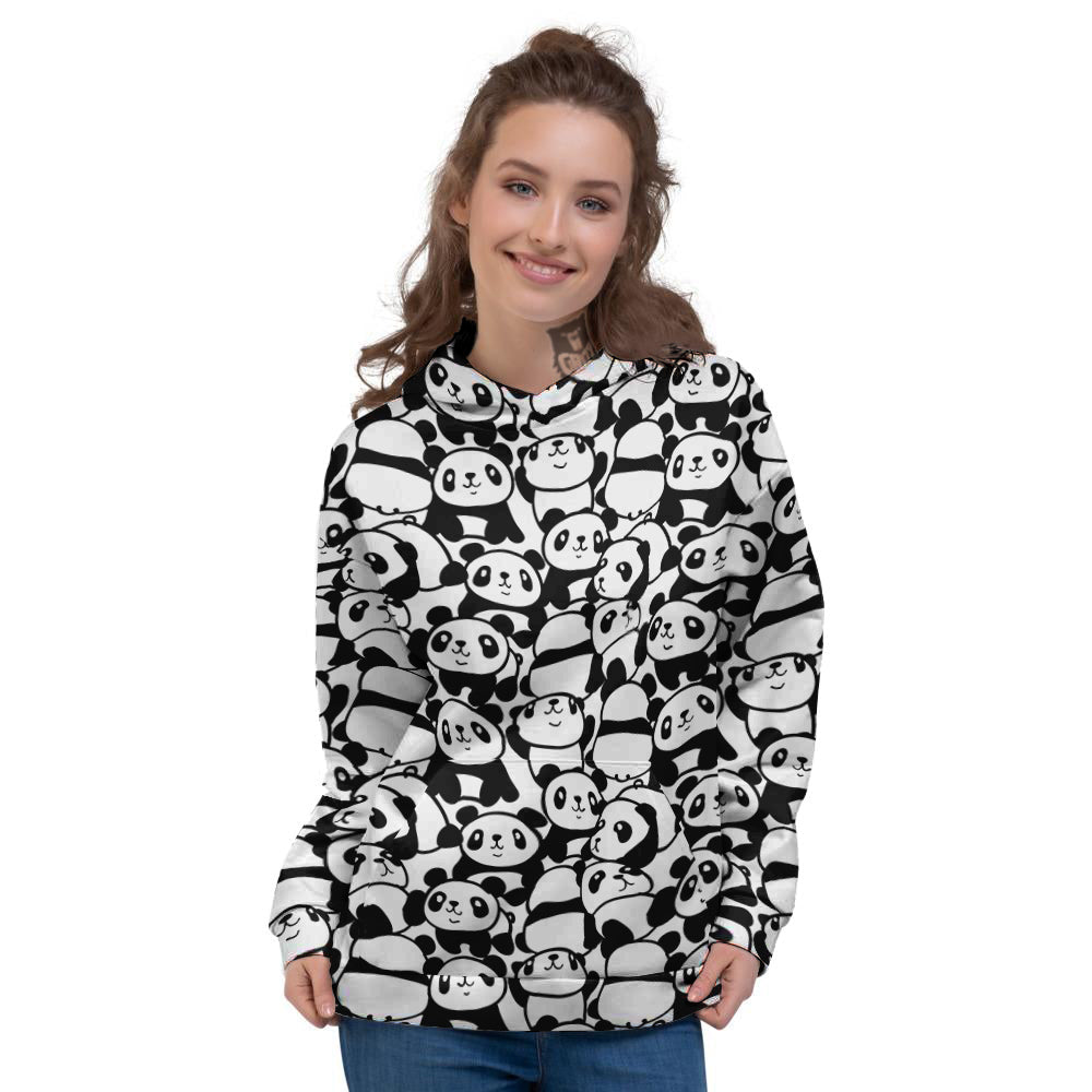 Baby Panda Cute Print Pattern Women's Hoodie-grizzshop