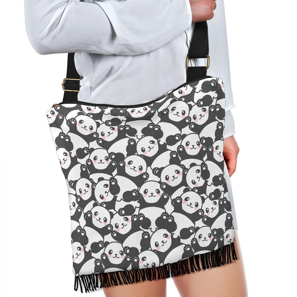 Baby Panda Pattern Print Crossbody Bags-grizzshop