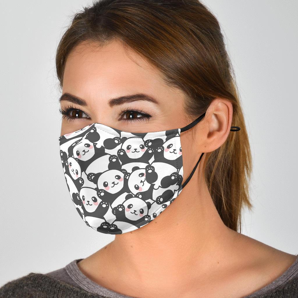 Baby Panda Pattern Print Face Mask-grizzshop