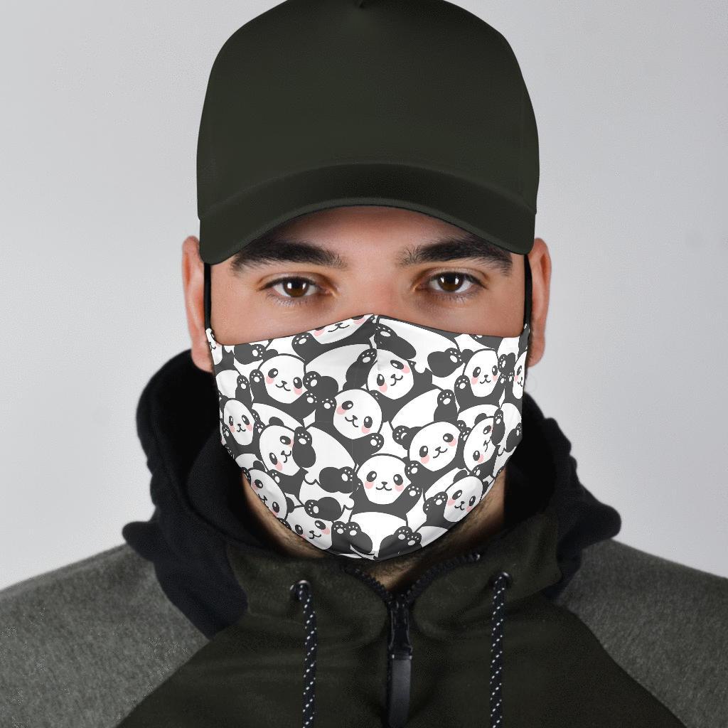 Baby Panda Pattern Print Face Mask-grizzshop