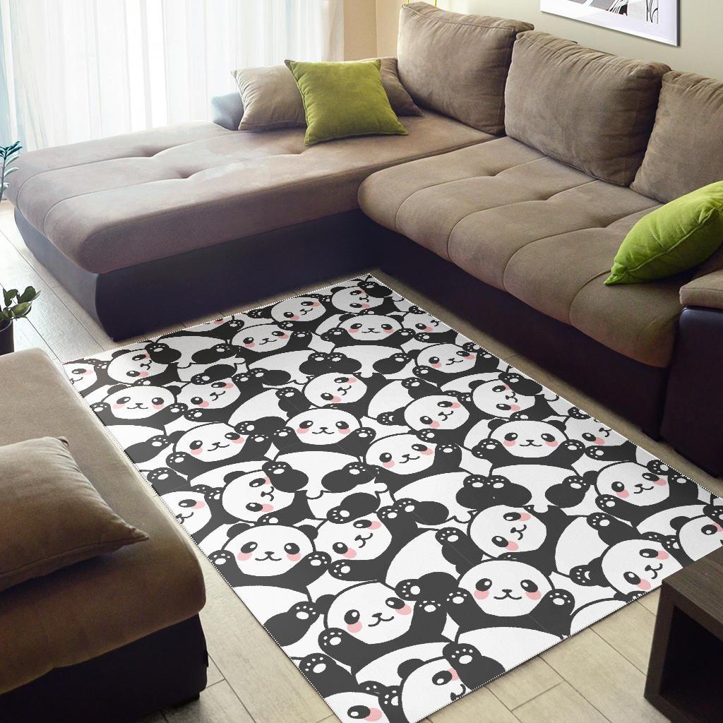 Baby Panda Pattern Print Floor Mat-grizzshop