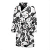 Baby Panda Pattern Print Men Long Robe-grizzshop