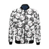 Baby Panda Pattern Print Men's Bomber Jacket-grizzshop