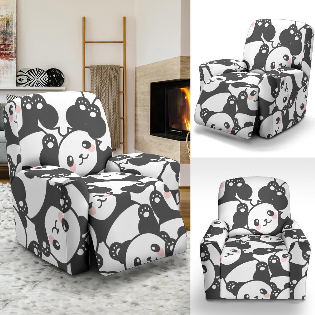 Baby Panda Pattern Print Recliner Cover-grizzshop