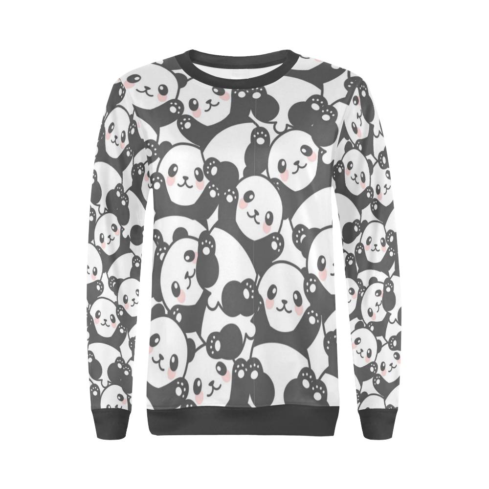 Baby Panda Pattern Print Women's Sweatshirt-grizzshop