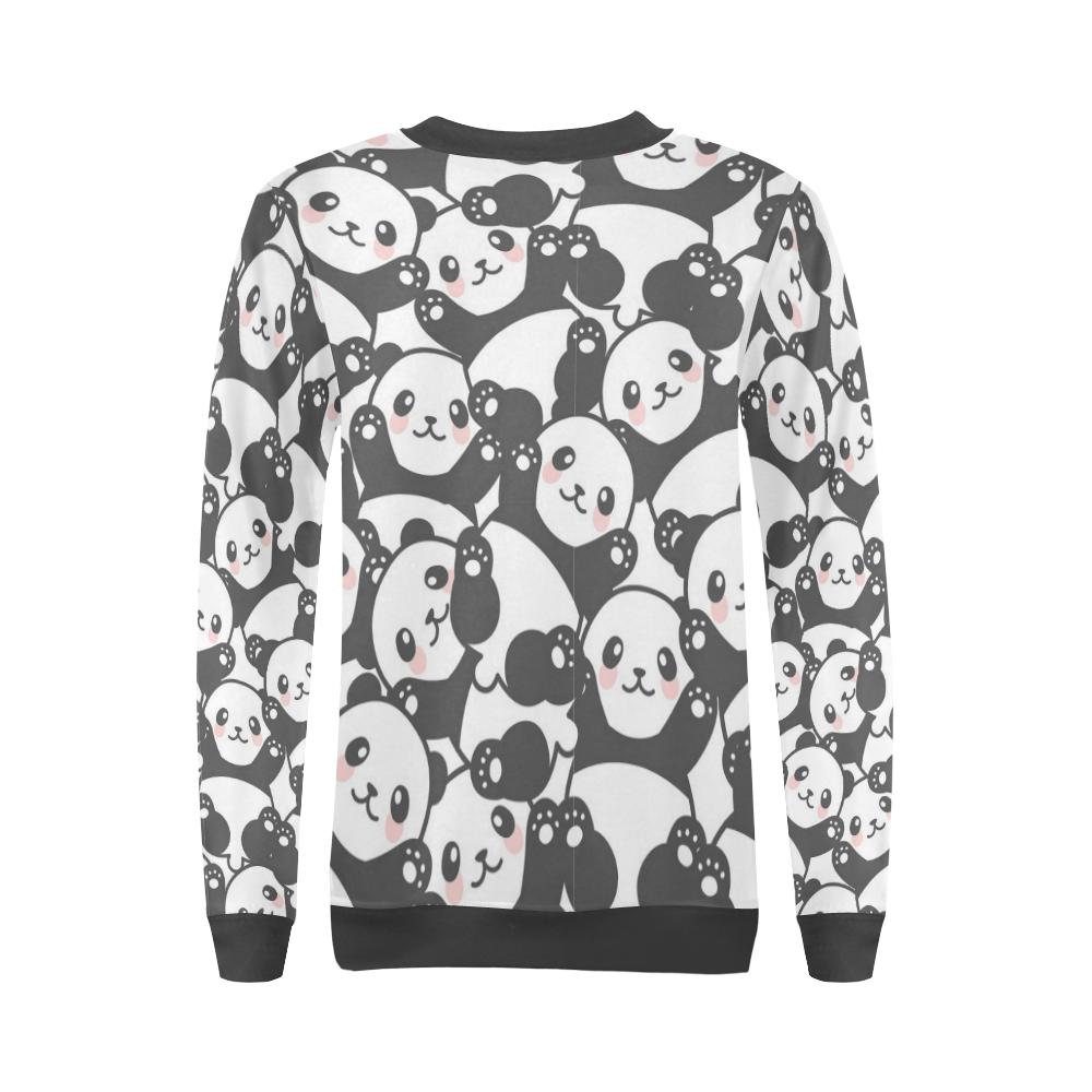 Baby Panda Pattern Print Women's Sweatshirt-grizzshop