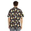 Bacon And Black Fried Egg Print Pattern Men's Hawaiian Shirt-grizzshop