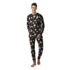 Bacon And Black Fried Egg Print Pattern Men's Pajamas-grizzshop