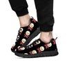 Bacon And Skull Fried Egg Print Pattern Black Sneaker-grizzshop