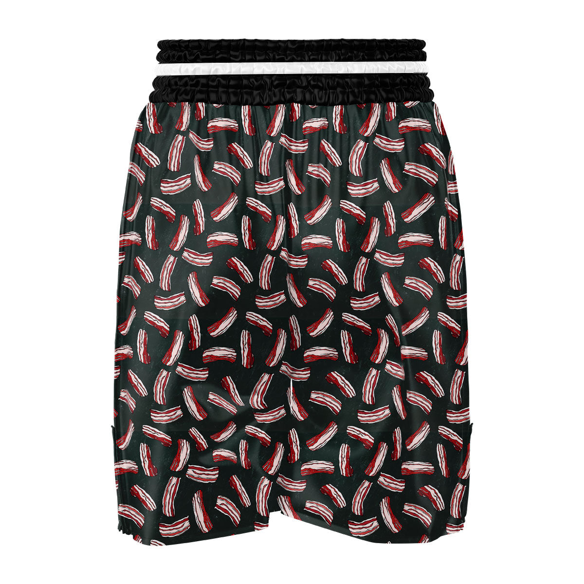 Bacon Black Print Pattern Boxing Shorts-grizzshop