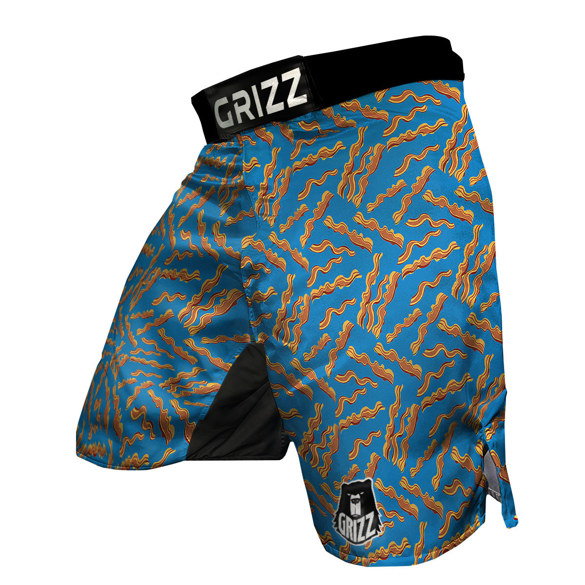 Bacon Blue Crispy Print Pattern MMA Shorts-grizzshop