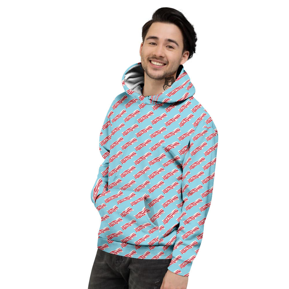 Bacon Blue Print Pattern Men's Hoodie-grizzshop