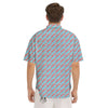 Bacon Blue Print Pattern Men's Short Sleeve Shirts-grizzshop