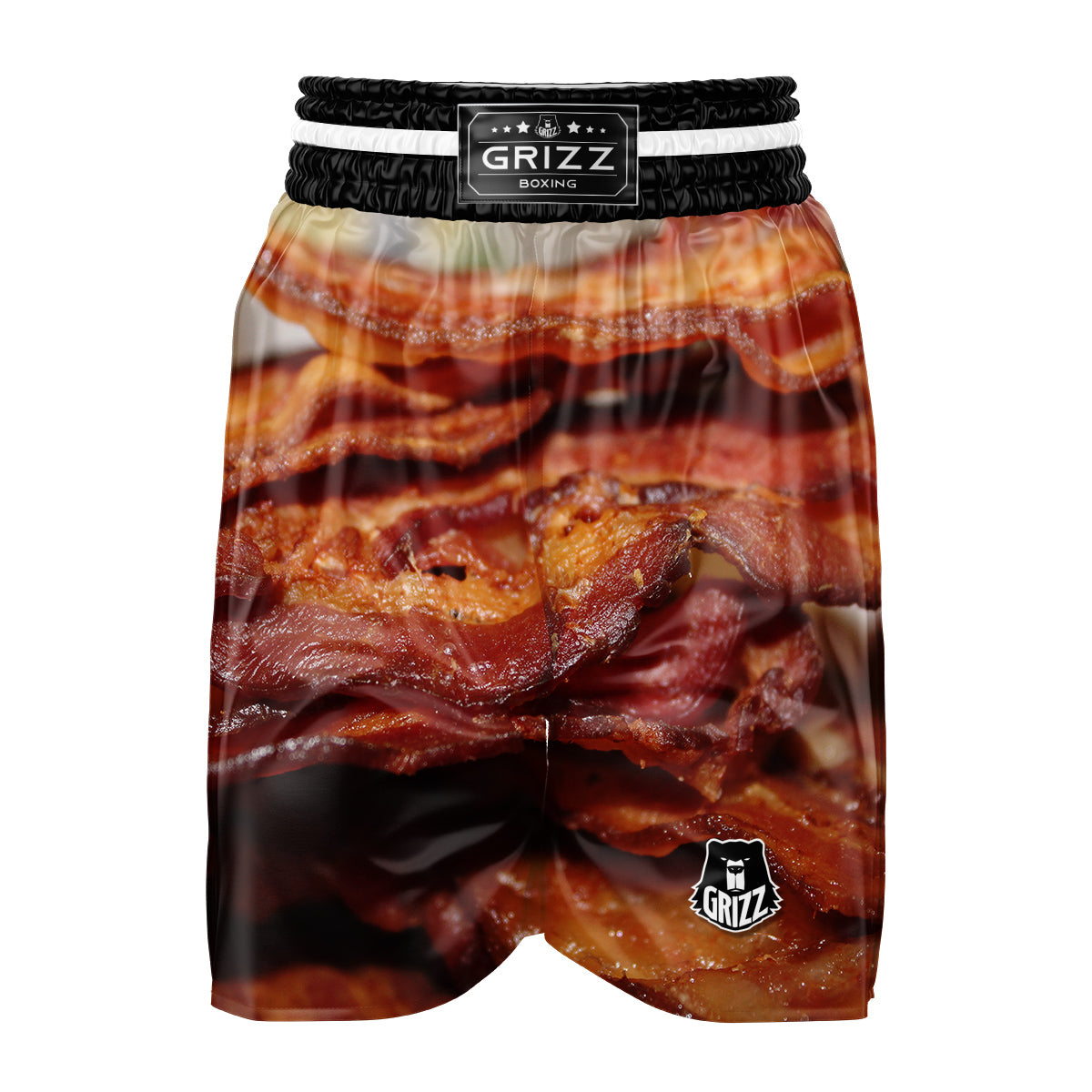 Bacon Crispy Print Boxing Shorts-grizzshop