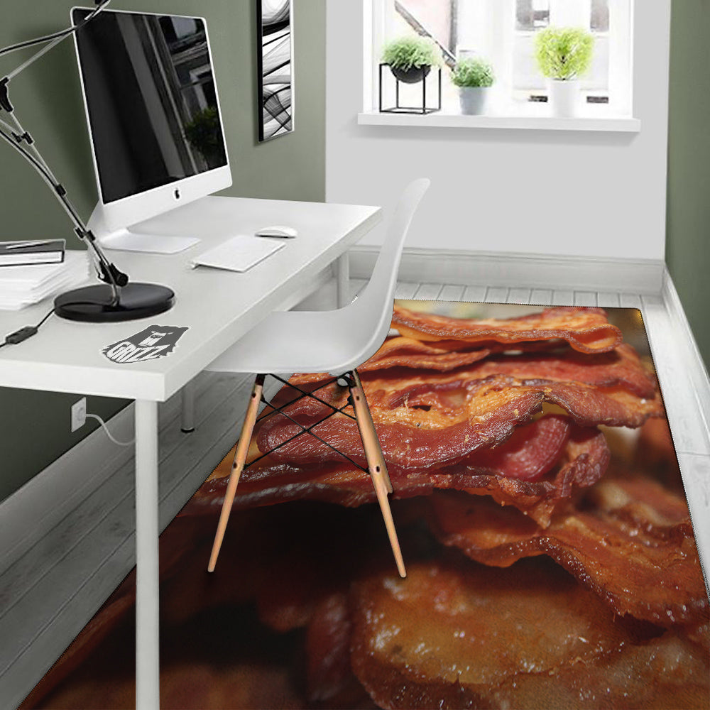 Bacon Crispy Print Floor Mat-grizzshop