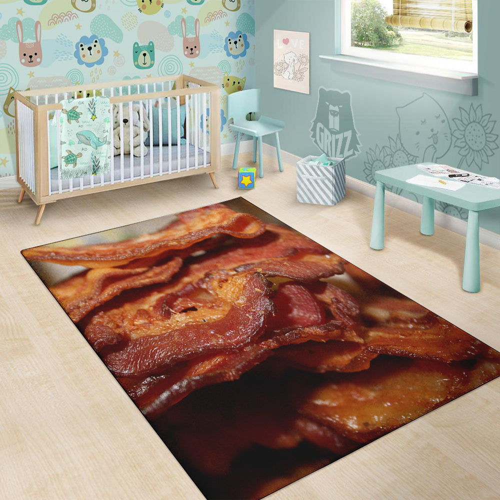 Bacon Crispy Print Floor Mat-grizzshop