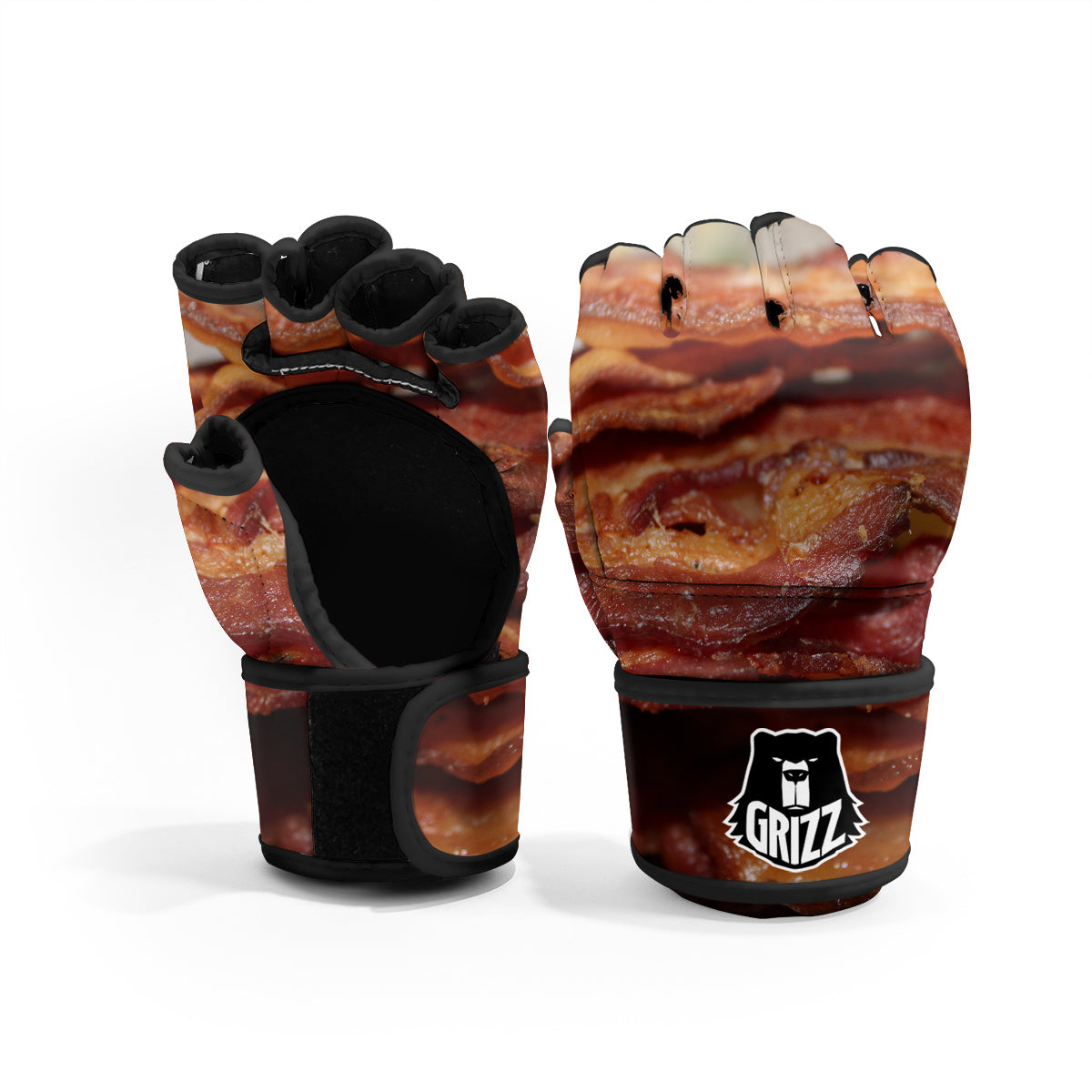 Bacon Crispy Print MMA Gloves-grizzshop