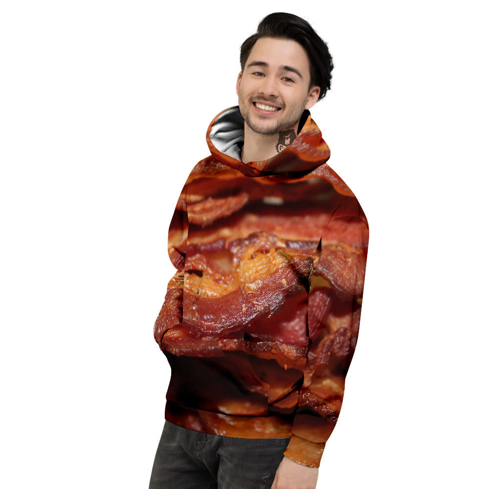 Bacon Crispy Print Men's Hoodie-grizzshop