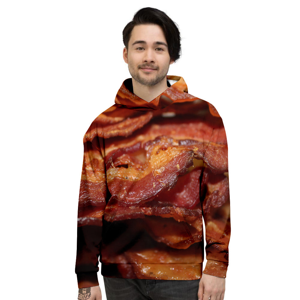 Bacon Crispy Print Men's Hoodie-grizzshop