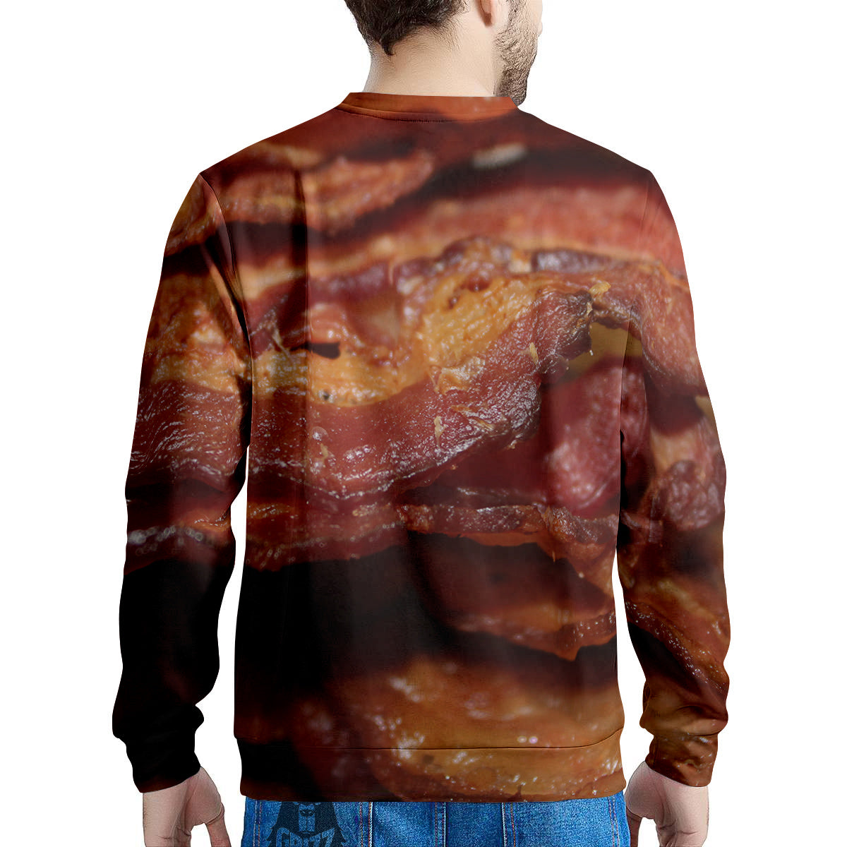 Bacon Crispy Print Men's Sweatshirt-grizzshop