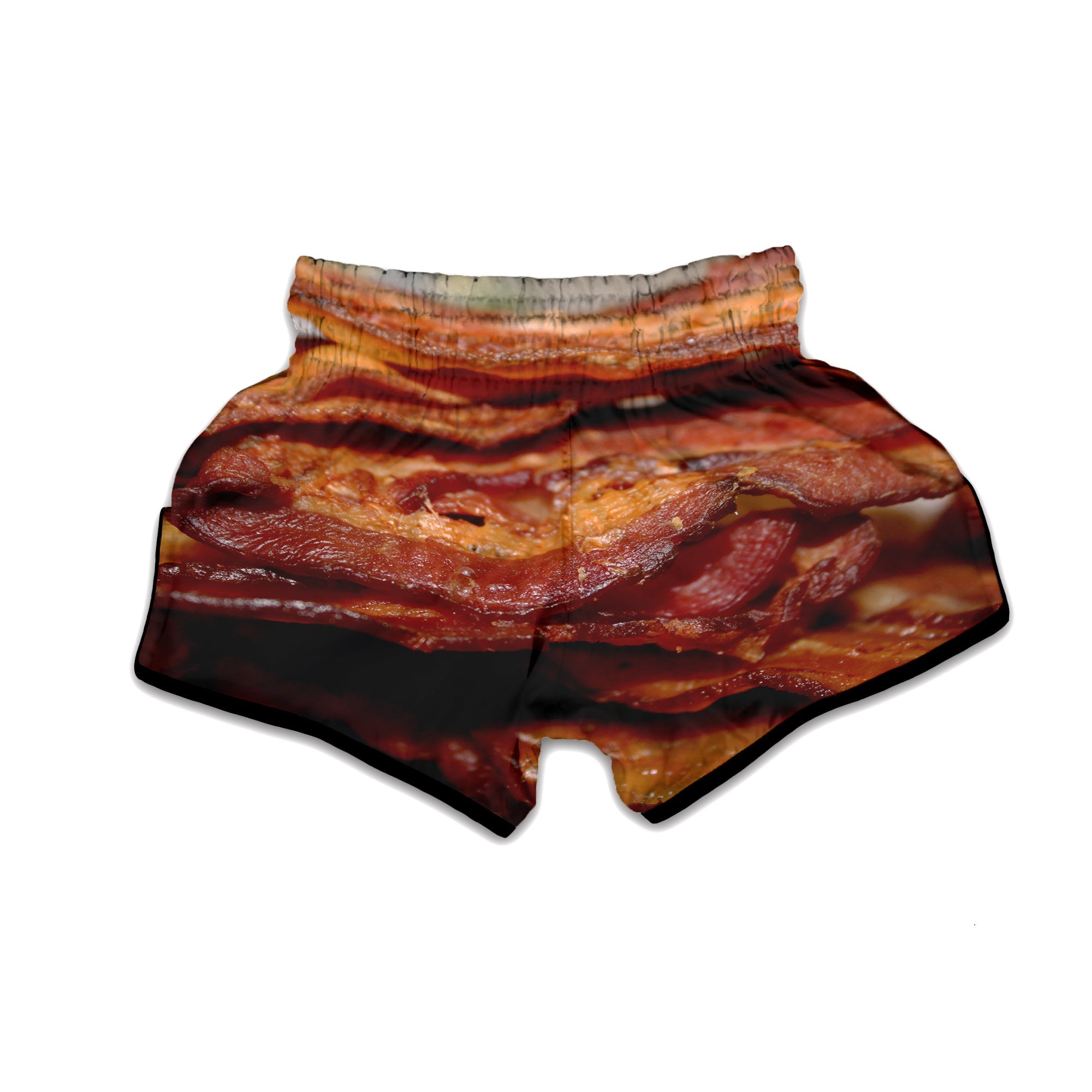 Bacon Crispy Print Muay Thai Boxing Shorts-grizzshop