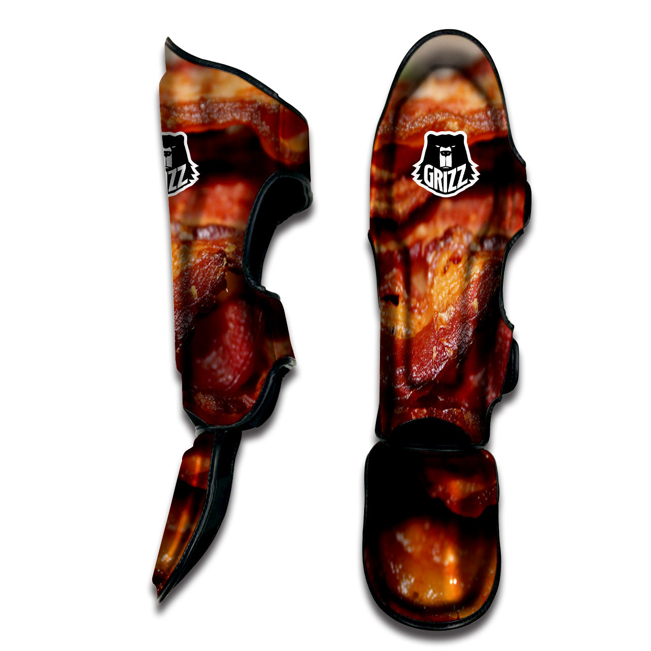Bacon Crispy Print Muay Thai Shin Guards-grizzshop
