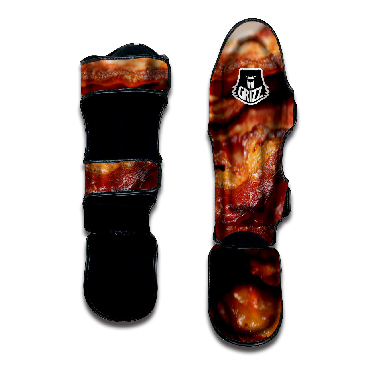Bacon Crispy Print Muay Thai Shin Guards-grizzshop