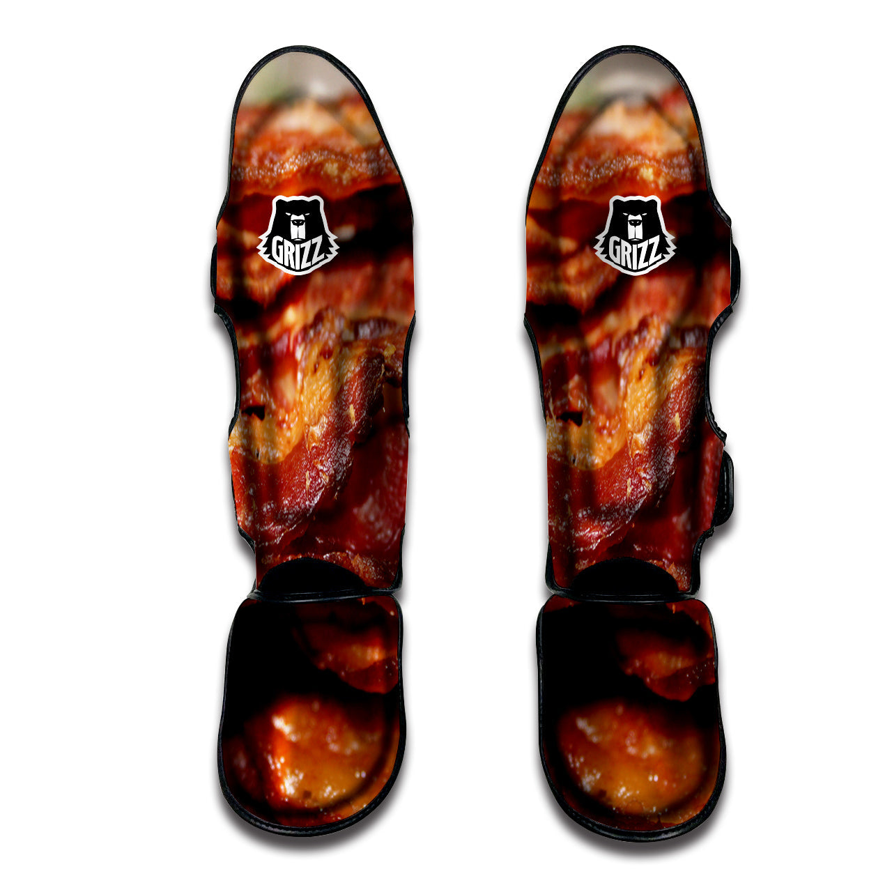 Bacon Crispy Print Muay Thai Shin Guards-grizzshop