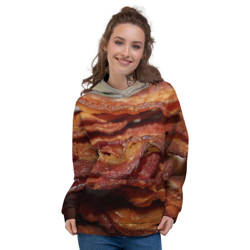 Bacon Crispy Print Women's Hoodie-grizzshop