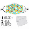 Bacon Egg Bread Pattern Print Face Mask-grizzshop