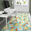 Bacon Egg Bread Pattern Print Floor Mat-grizzshop