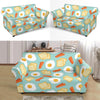 Bacon Egg Bread Pattern Print Loveseat Cover-grizzshop