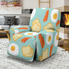 Bacon Egg Bread Pattern Print Recliner Cover-grizzshop