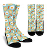 Bacon Egg Bread Pattern Print Unisex Crew Socks-grizzshop