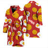 Bacon Egg Pancake Pattern Print Men Long Robe-grizzshop