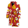 Bacon Egg Pancake Pattern Print Men Long Robe-grizzshop