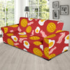 Bacon Egg Pancake Pattern Print Sofa Covers-grizzshop