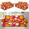 Bacon Egg Pancake Pattern Print Sofa Covers-grizzshop