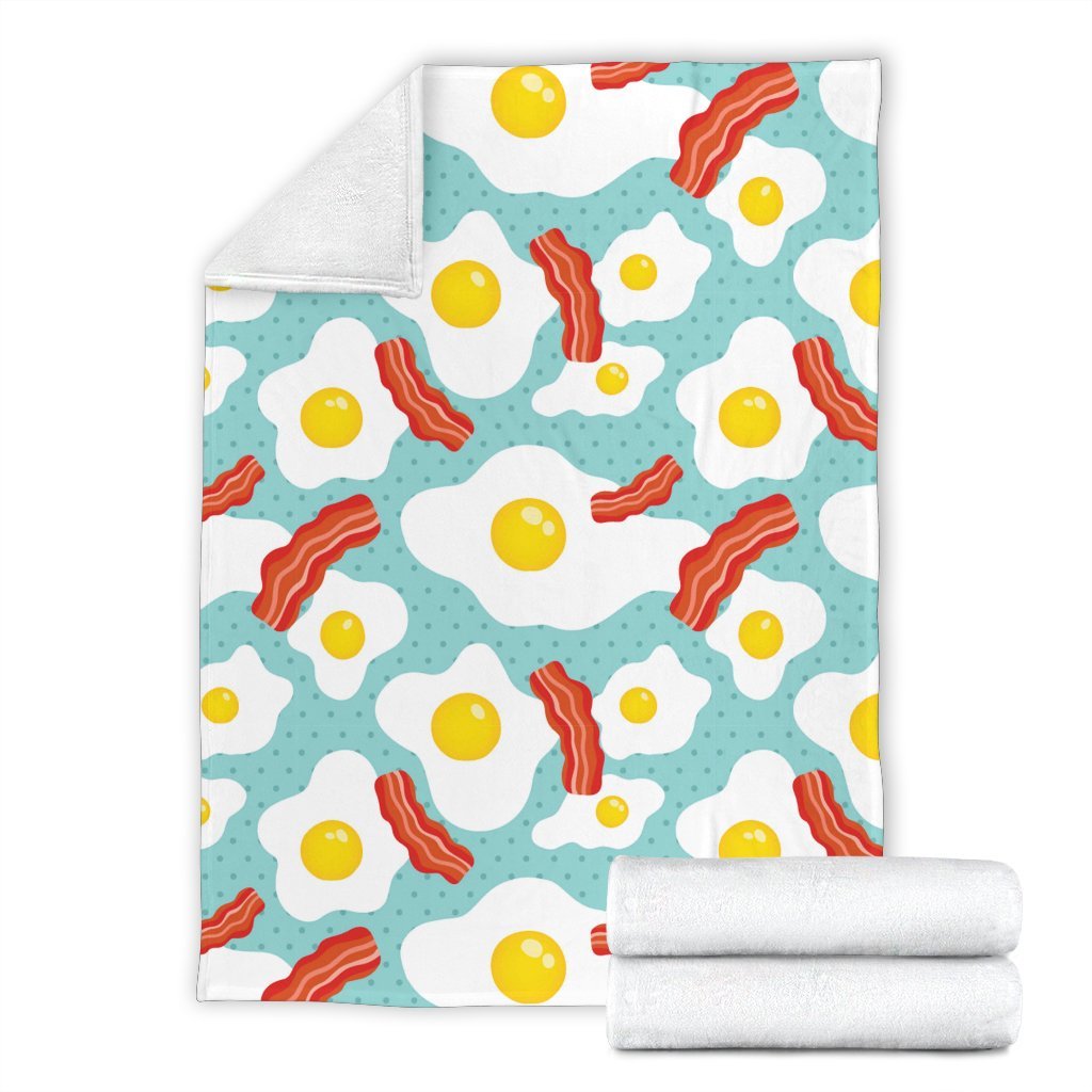 Bacon Egg Pattern Print Blanket-grizzshop