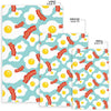 Bacon Egg Pattern Print Floor Mat-grizzshop