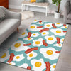 Bacon Egg Pattern Print Floor Mat-grizzshop