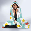 Bacon Egg Pattern Print Hooded Blanket-grizzshop