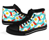 Bacon Egg Pattern Print Men Women's High Top Shoes-grizzshop