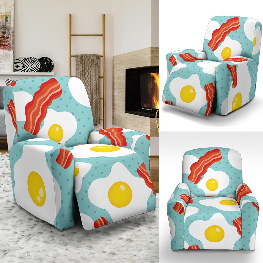 Bacon Egg Pattern Print Recliner Cover-grizzshop