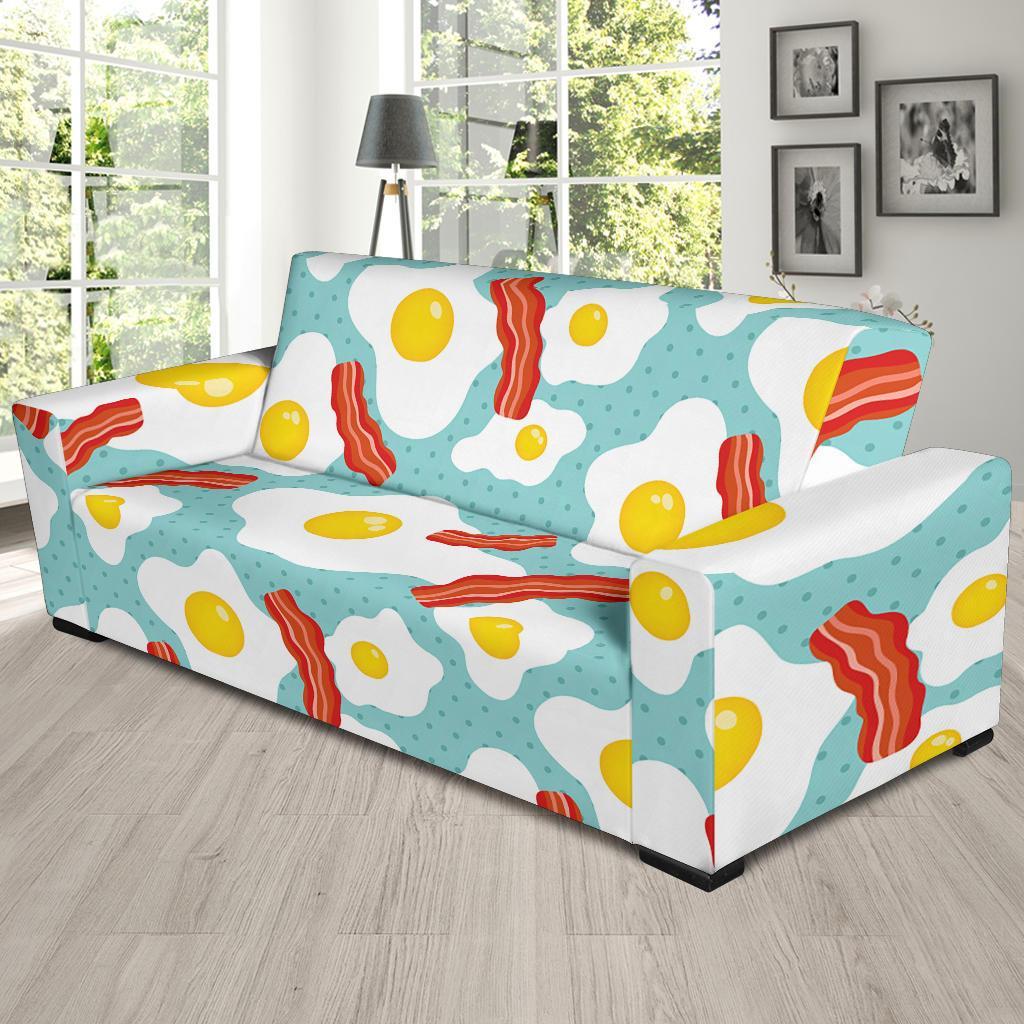 Bacon Egg Pattern Print Sofa Covers-grizzshop